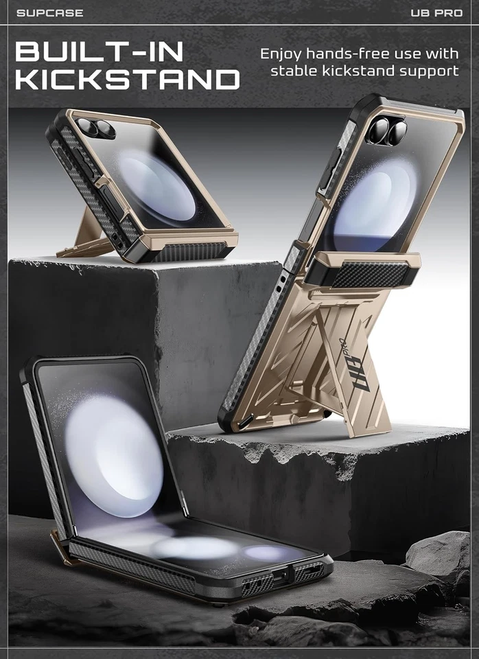 Funda de protección militar para Samsung Galaxy Z Flip7 SUPCASE cubierta de pantalla de cuerpo completo Foto 2 de 4