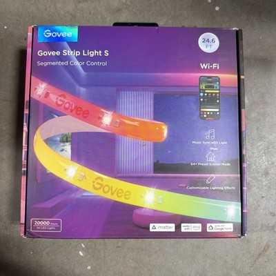 NIOB GOVEE Strip Light S Segmented Color Control, 24.6ft. Model H612B, Wi-Fi