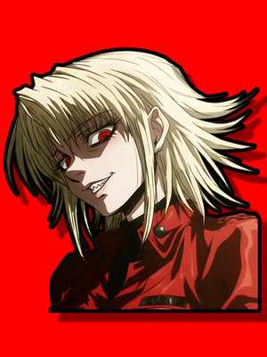 Anime Waifu Hellsing Seras Victoria 5'' High Quality Vinyl Peeker Sticker