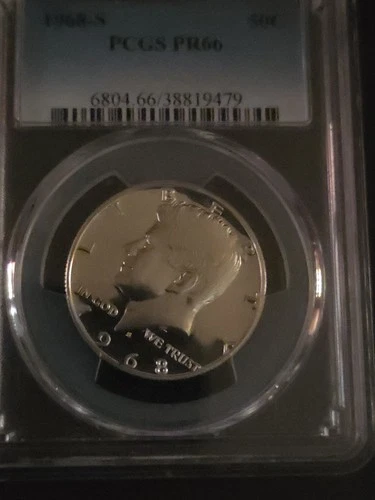 1968-S Kennedy Half Dollar PCGS PR66  40% Silver - Pretty Coin