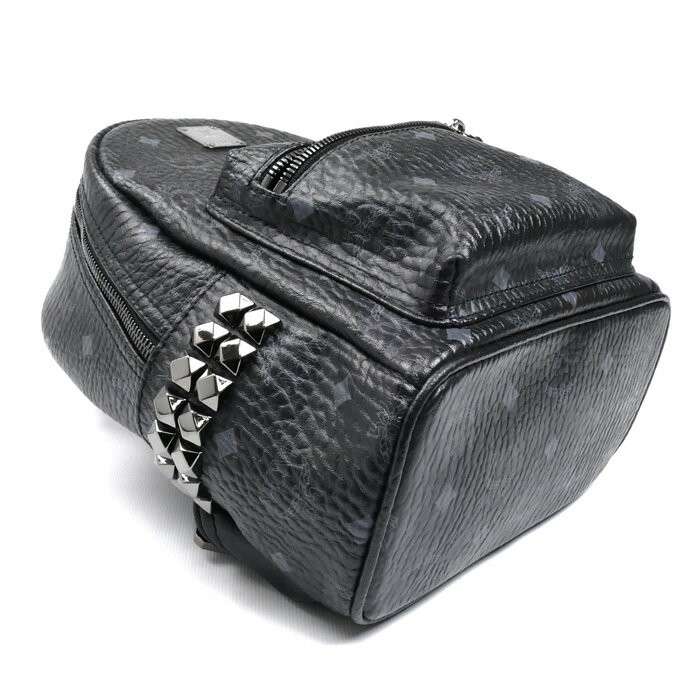 MCM Mini Backpack Stark Side Studs Visetos Black … - image 4