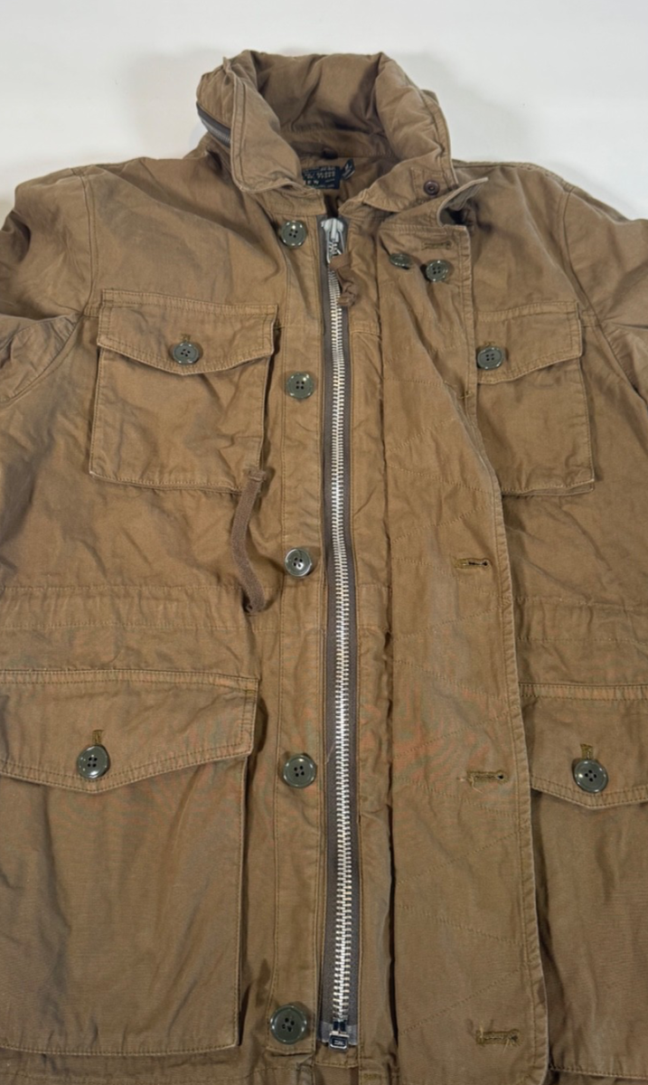 J Crew NX-631 M65 Military / Mechanic Field Jacket Hooded Olive
