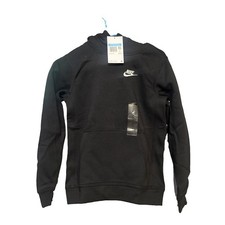 Nike Unisex Kids Black Pullover Crewneck Logo Sweatshirt Size M BV3757-011