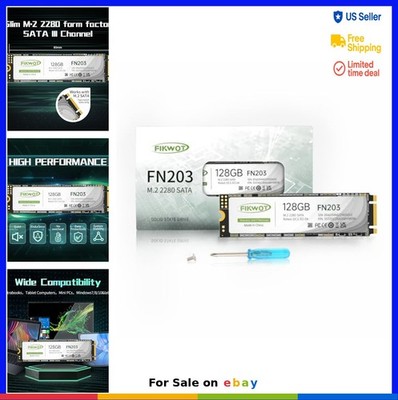 M.2 SATA SSD 128GB Internal Solid State Drive 2280 NGFF 550MB/s SLC Cache 3D