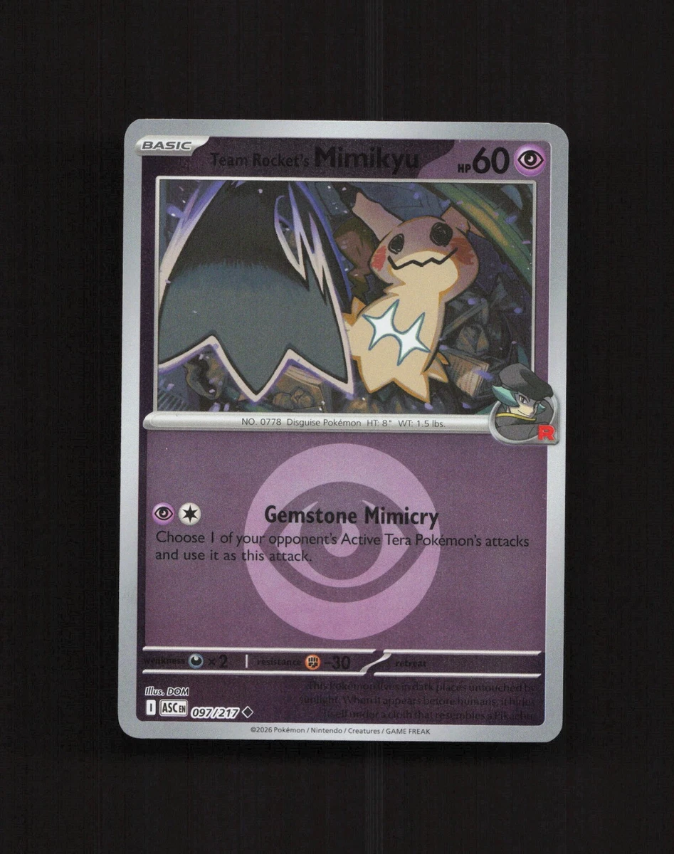 Team Rocket's Mimikyu Pokémon TCG Cards for sale | eBay