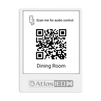 AtlasIED GEM-5 Atmosphere Virtual Wall Controller QR Code Holder, White