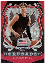 2020-21 Panini Prizm Draft Picks Crusade Ruby Wave LaMELO BALL 83 Hornets Rookie