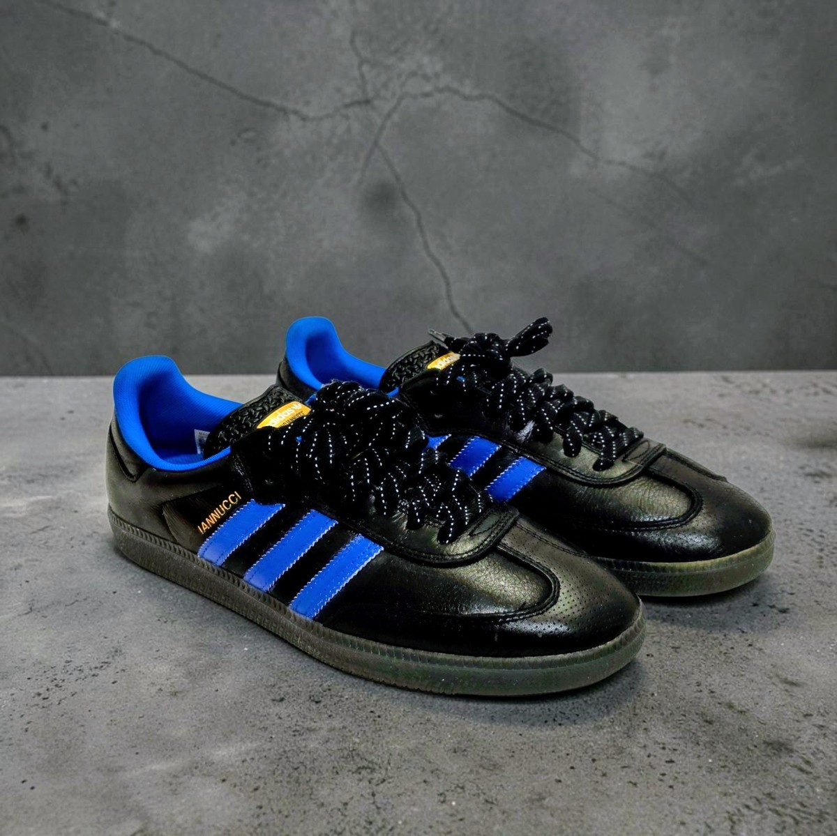 Size 10.5 - Gino Iannucci x adidas Samba ADV RYR Black Blue Bird 