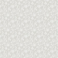 Small Flowers on Grey PVC Vinyl Wipe Clean Oilcloth Tablecloth