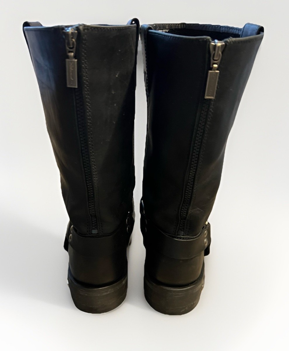 Milwaukee MB410 Classic Harness Motorcycle Boots Black Leather Mens 12EEE Zip Milwaukee ZIP‼️MB410 Black Leather Harness Motorcycle Biker  main image 3