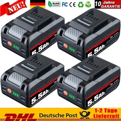4X Für Einhell 18 V 5,5 Ah Akku Power X-Change Lithium PXC Ersatzakku LED NEU DE
