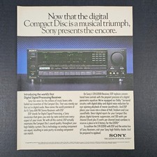 1989 Sony Compact Disc Player DSP STR-D2010 Vintage Print Ad Audio Component