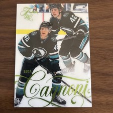 2025-26 Upper Deck Flair RC Forecheck Green /349 Luca Cagnoni San Jose Sharks