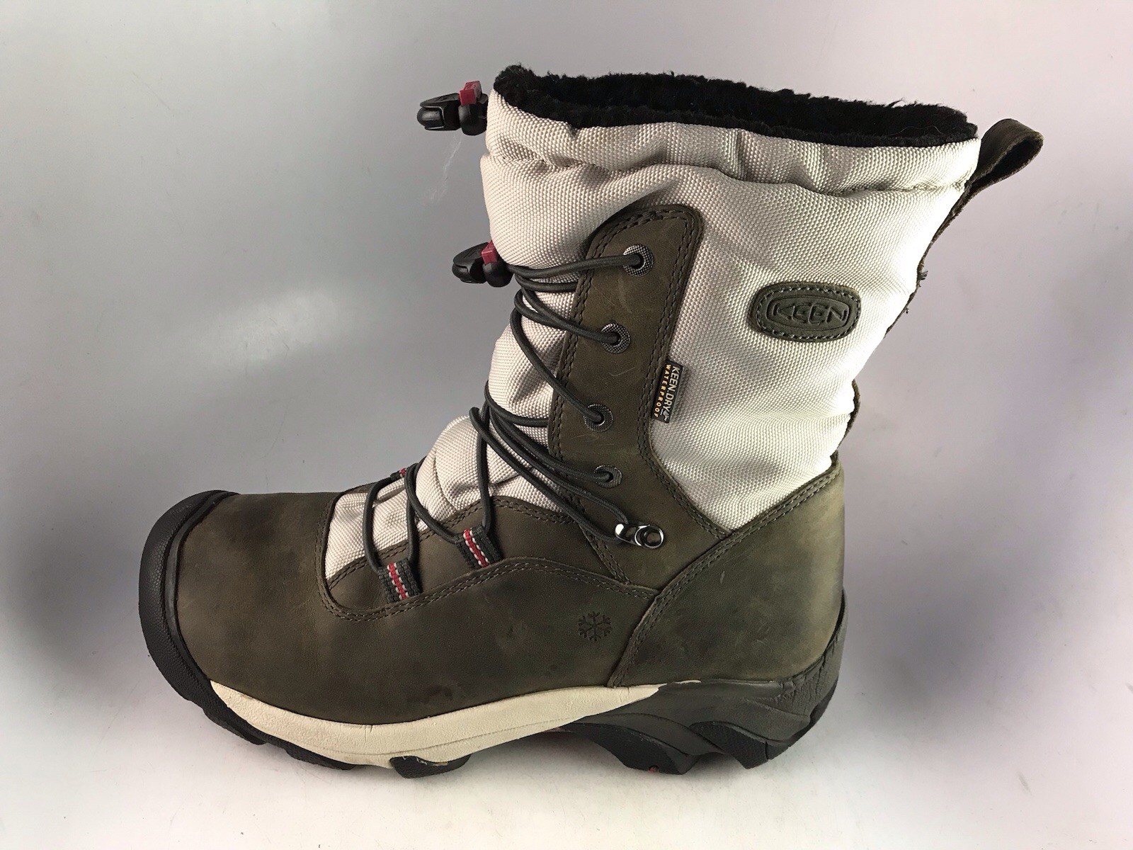 Stivali da neve invernali KEEN 1011575 WILMA stringati isolati impermeabili in pelle taglia 10