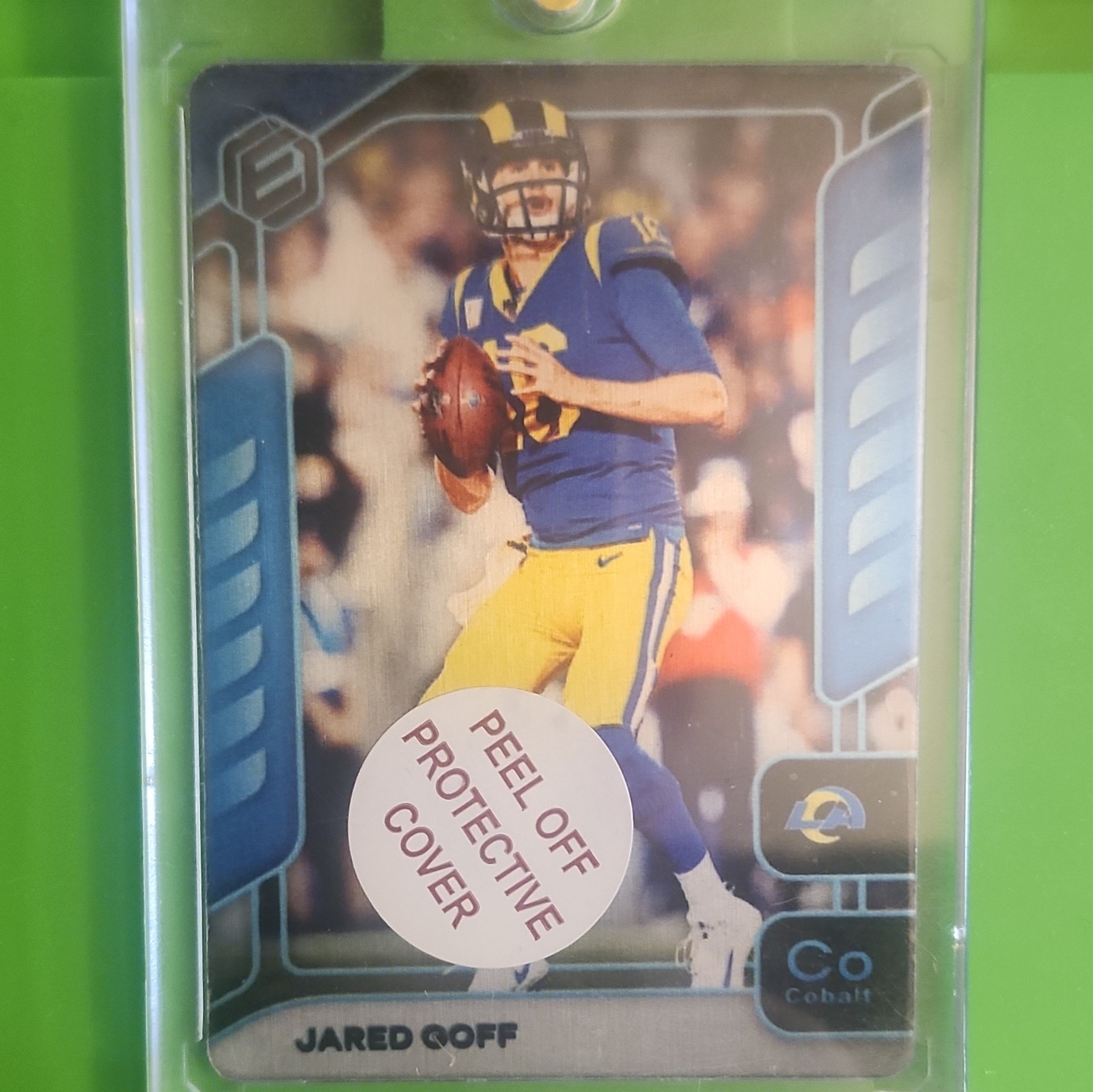 Panini 2020 Elements Jared Goff #20 Cobalt Parallel 25/27!! Metal Card!!
