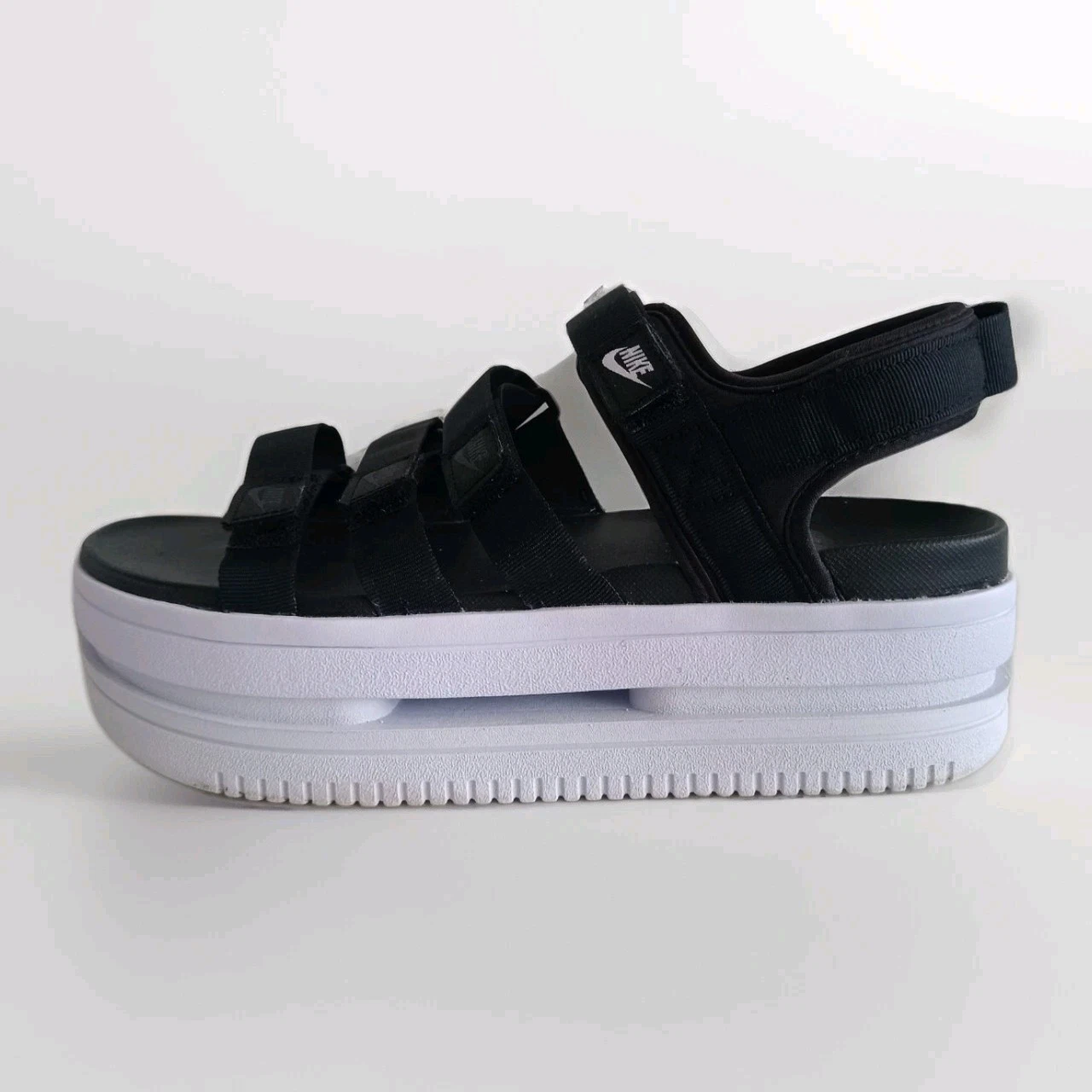 NIKE ICON SANDALI CLASSICI PLATFORM TAGLIA UK 8 5 EUR 43 (DH0223 001) NERI
