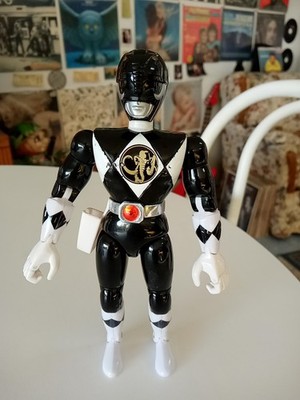 Bandai Mighty Morphin Power Rangers Black Ranger 8'' Action Figure Vintage 1993
