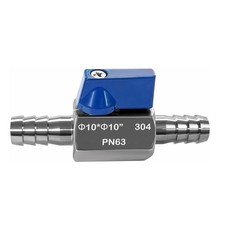 3/8” Hose ID Barb Ball Valve Stainless Steel Shut Off  for Water Gas Fuel C648