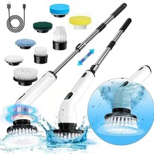 Cordless Electric Spin Scrubber 7 Heads Power Cleaning Brush Bathroom Tub Tile