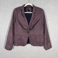 Limited Blazer Large Navy Medallion Silky Aca...