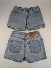 VTG Women's 9 JR 1999 Levi's Jean Shorts Denim Shorts Light Wash Distressed Y2K