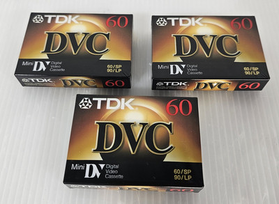 TDK DVC 60 Minute Mini DV Video Cassettes, 3 Pack New
