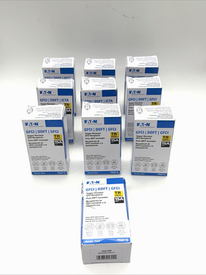 #ad #ad 10 PCS NEW Eaton TRGF15W 15 Amp GFCI Self‑Test Tamper‑Resistant Receptacle 125 V $117.55