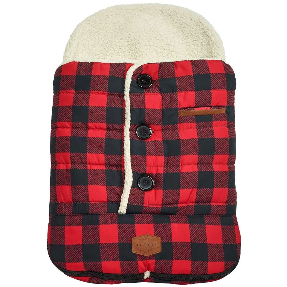 JJ Cole Bundle Me Winter Baby 26x22x1 pulgadas (paquete de 1), Red Buffalo Check  Foto 2 de 4