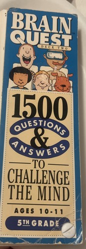 BRAIN QUEST 1500 Questions EDUCATIONAL GAME Cards 5TH GRADE - 1990's deck two