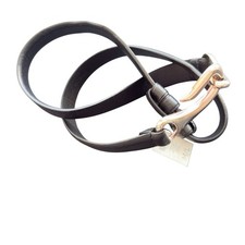 Chicos Black Medium Large Captain Hook Trouser Slouch Belt Leather NWT Casual