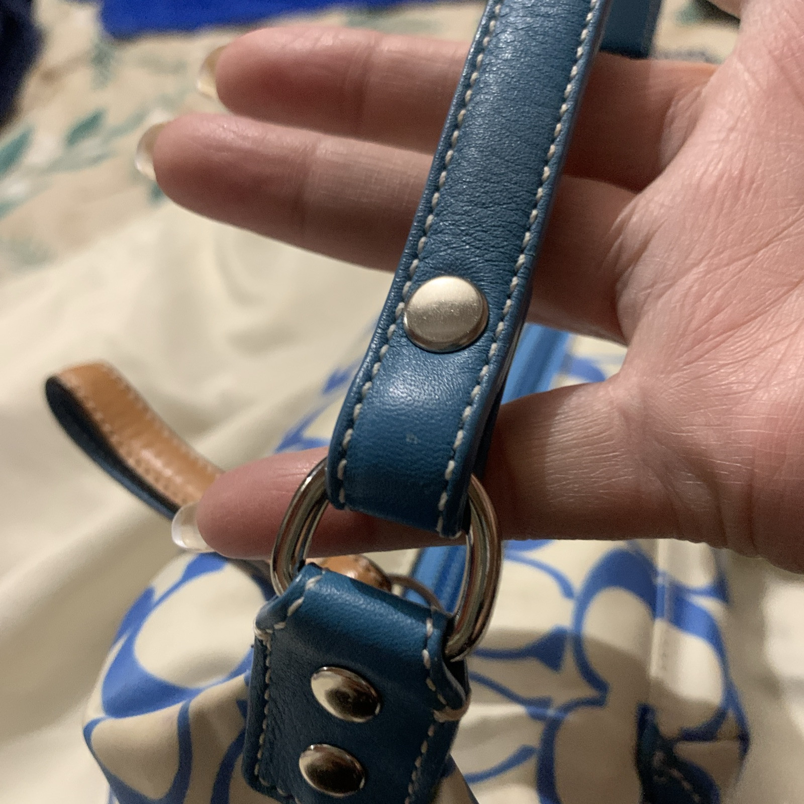 Coach Blue Signature C Small Handbag/Purse.Excellent … - Gem Coach Blue Signature C Small Handbag/Purse.Excellent … - Gem
