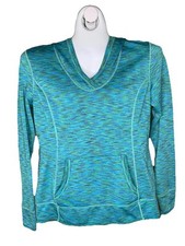 Tangerine large Longsleeve Hooded Activewear Sweatshirt