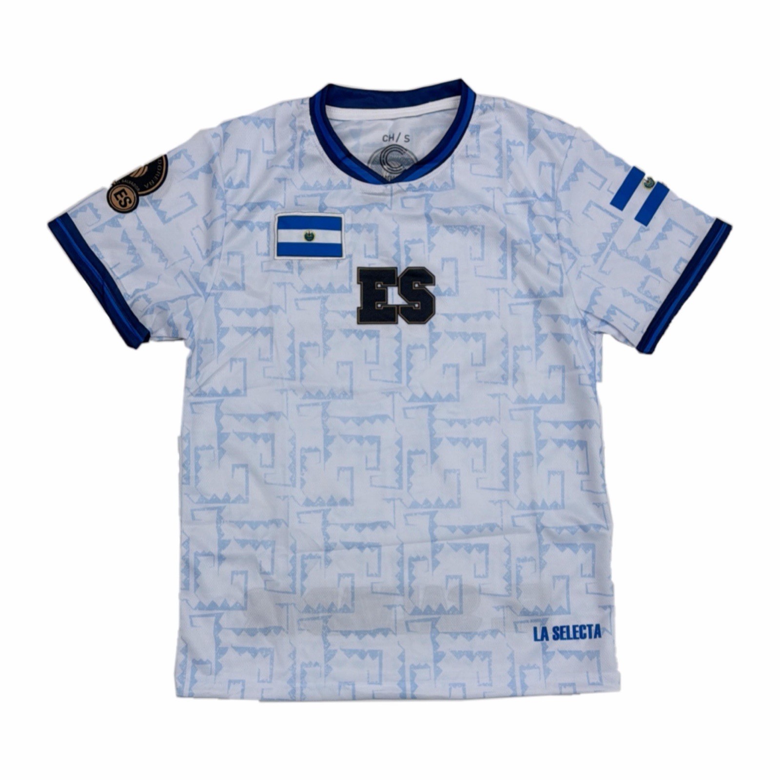 El Salvador La Selecta Soccer Jersey Shirt, White color unisex