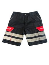 Swissport Work Shorts Size L 40 Waist Hi-Vis Black Reflective Safety Cargo NWT