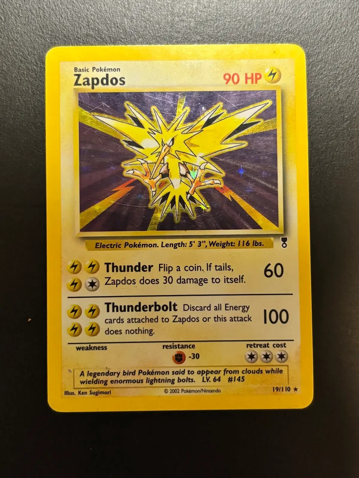 Zapdos 19/110 Holo Rare Legendary Collection Pokémon Card MP/HP