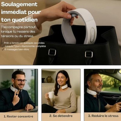 6 Modes Neck Shoulder Massager Vibration Heat Therapy Pain Relief Pad Device DE