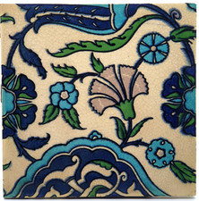 Reclaimed Victorian 8" Persian Style Tile Maw & Co C1870 AE5