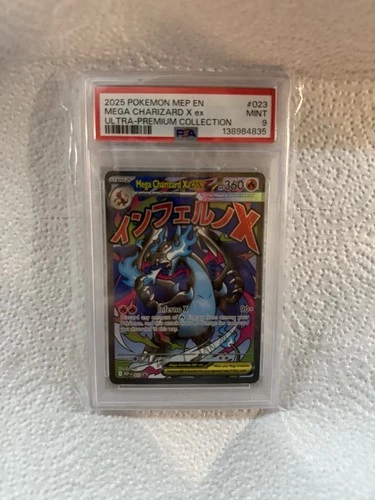 2025 Mega Charizard X ex Pokemon MEP En Ultra-Premium Collection PSA 9
