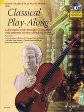 Classical Play-Along for Violin Solo Sheet Music 12 Pieces Schott Book CD Pack