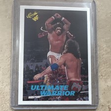Classic Games WWF Ultimate Warrior #61 1990 SHARP Corners WELL CENTERED