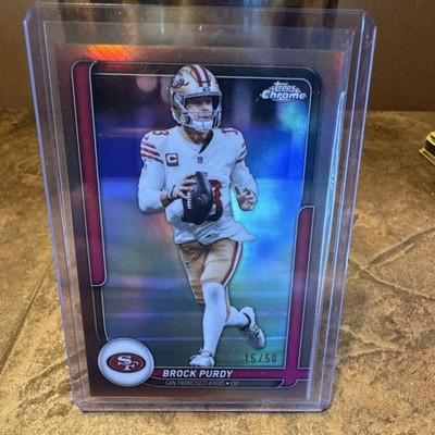 Topps 2025 Brock Purdy San Francisco 49ers Topps Chrome TFC-73 Serial #15/50