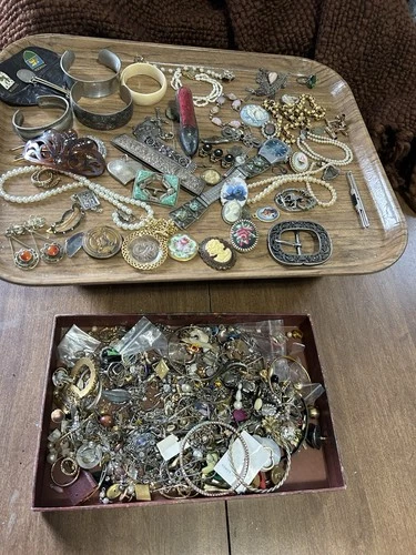 Antique Jewelry Lot Pins Victorian Edwardian Art Deco Mixed Era Some GF 925 #3
