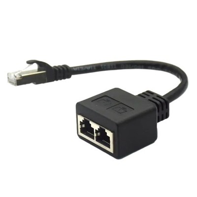 High Speed Cable Splitter RJ45 1 to 2 Adapter for Convenient Device Link