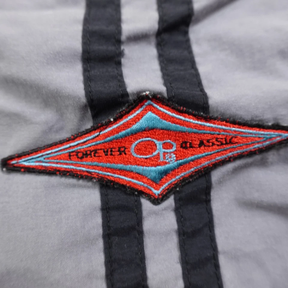 Pantalones Cortos De Colección Ocean Pacific Para Hombres L Negro Gris Tabla Hawaiana Natación Surf OP 80s 90s Foto 3 de 4