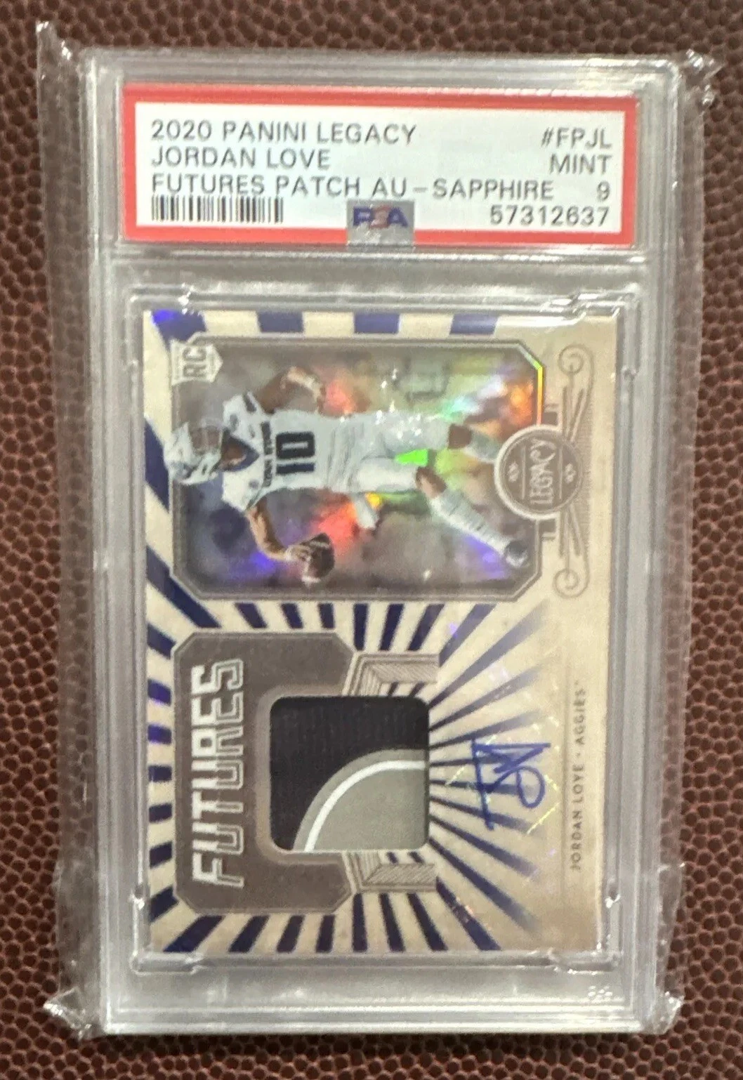 Jordan Love Panini Legacy Futures Patch Autographs #FPJL Sapphire