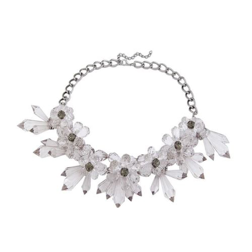 Women's Elegant Charm Pendant Chain Crystal Choker Chunky Statement Bib Necklace - Picture 26 of 59