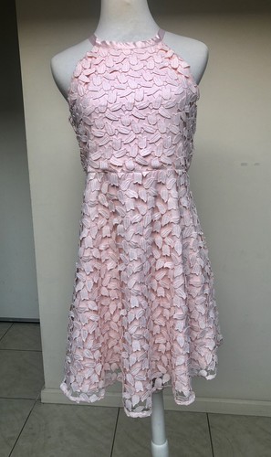 Bardot Junior Teen Lined Peach With Leafy Trim Size 16