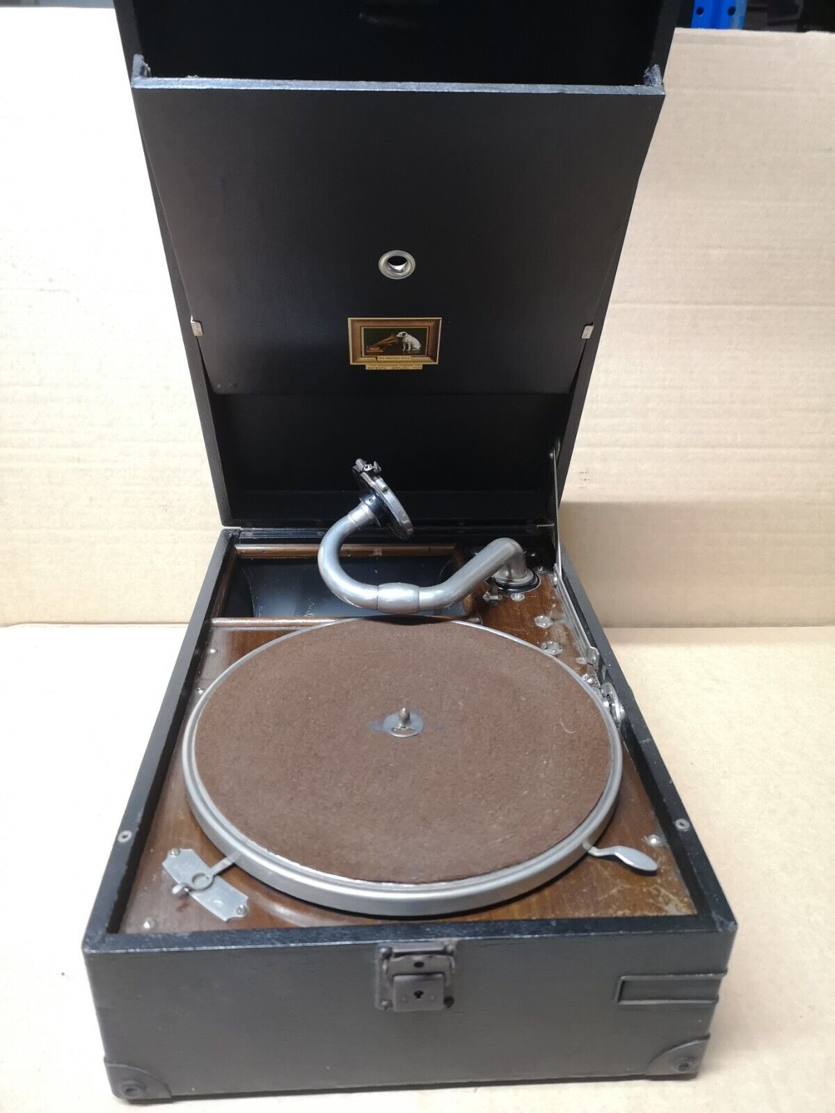 His Masters Voice Hmv Portable Gramophone Vintage Antique