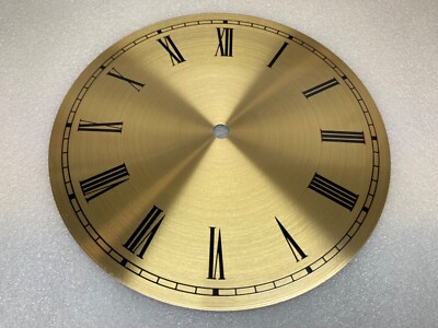 Clock Dial Roman Numerals Round Gold Finish Metal 7 3/4'' Time Ring 7''