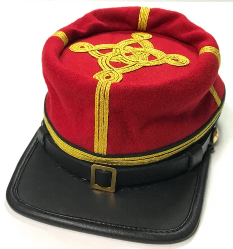 CIVIL WAR CONFEDERATE CS MAJOR COLONEL ARTILLERY OFFICER KEPI FORAGE CAP-LARGE